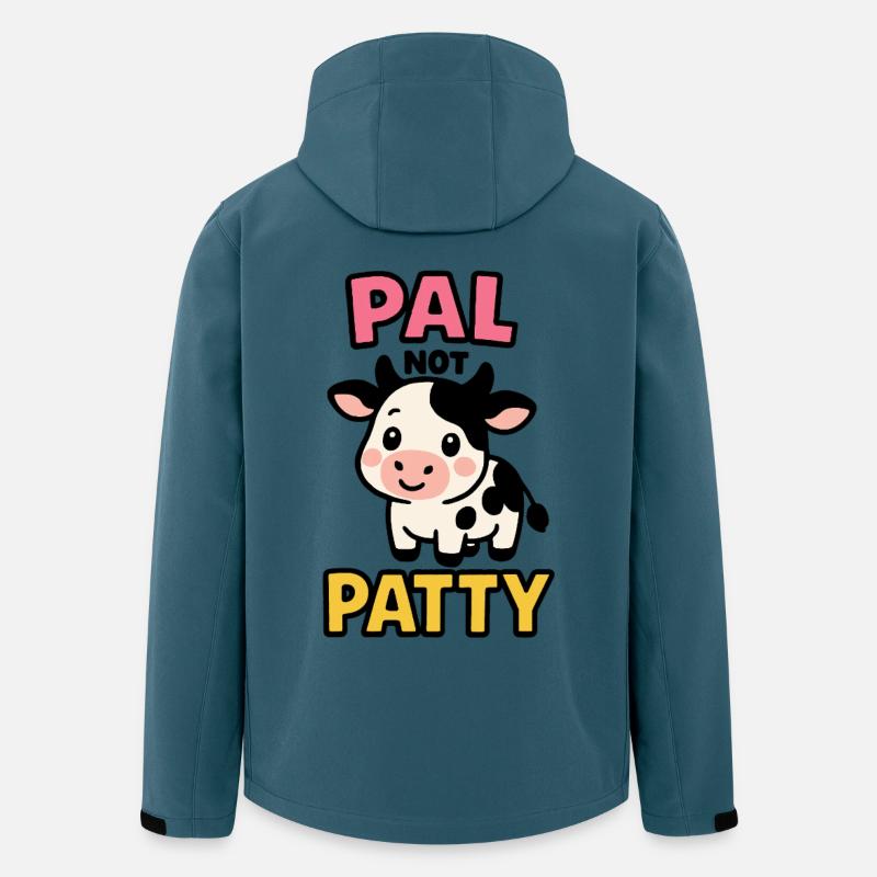 Pal not Patty – Niedliche Kuh-Freundschaft - Recycelte Männer Softshell-Jacke von Stanley/Stella - Dunkles Petrol