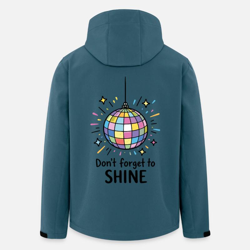 Don’t forget to shine – Discokugel Disco Strahlen - Recycelte Männer Softshell-Jacke von Stanley/Stella - Dunkles Petrol