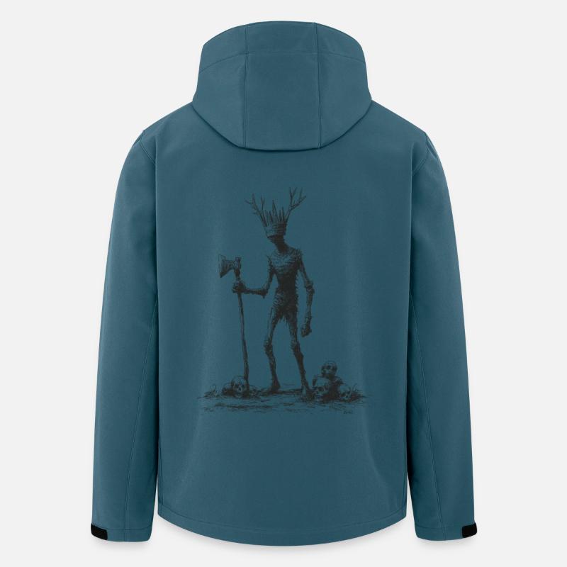 Waldgeist mit Axt - Recycelte Männer Softshell-Jacke von Stanley/Stella - Dunkles Petrol