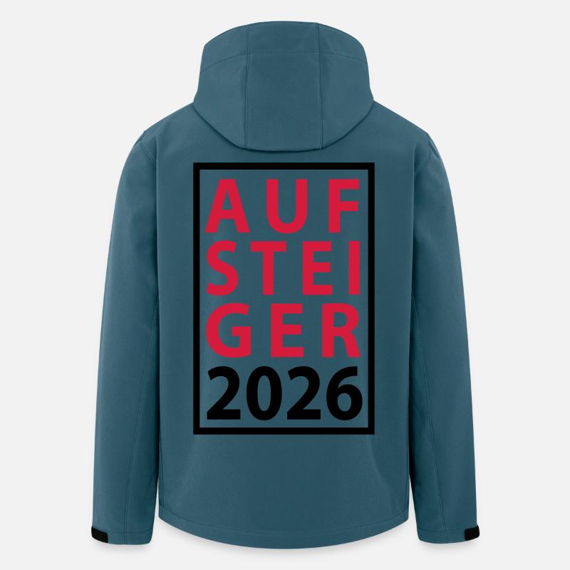 Aufsteiger 2026 Aufstieg - Recycelte Männer Softshell-Jacke von Stanley/Stella - Dunkles Petrol