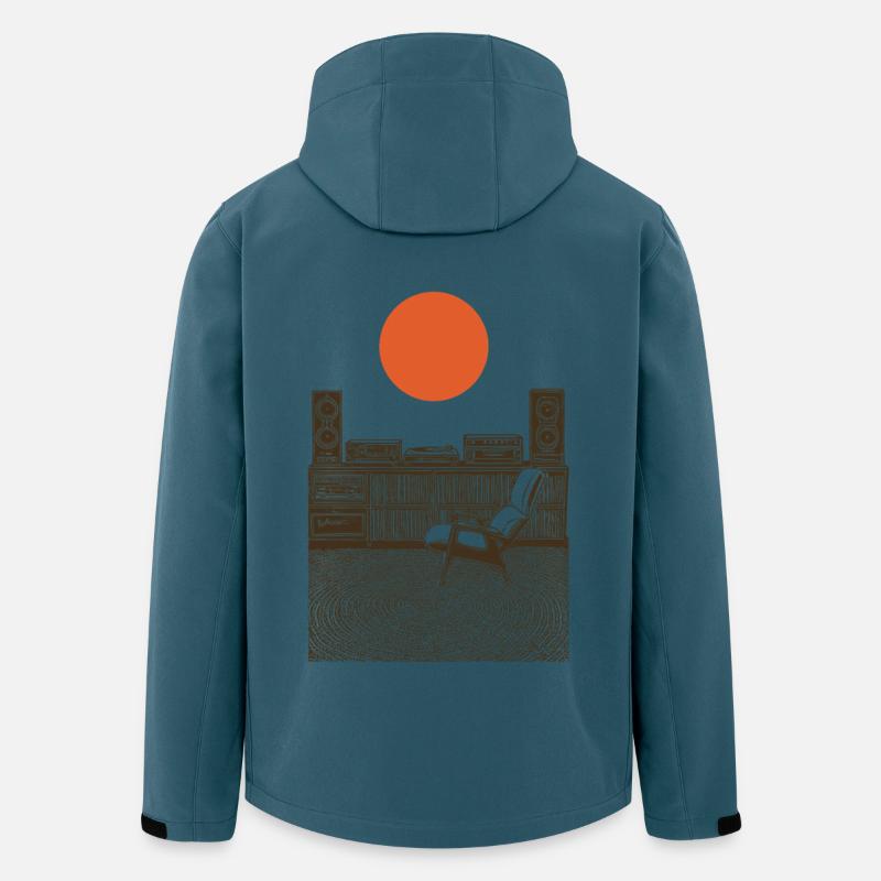 Audiogenuss - Recycelte Männer Softshell-Jacke von Stanley/Stella - Dunkles Petrol