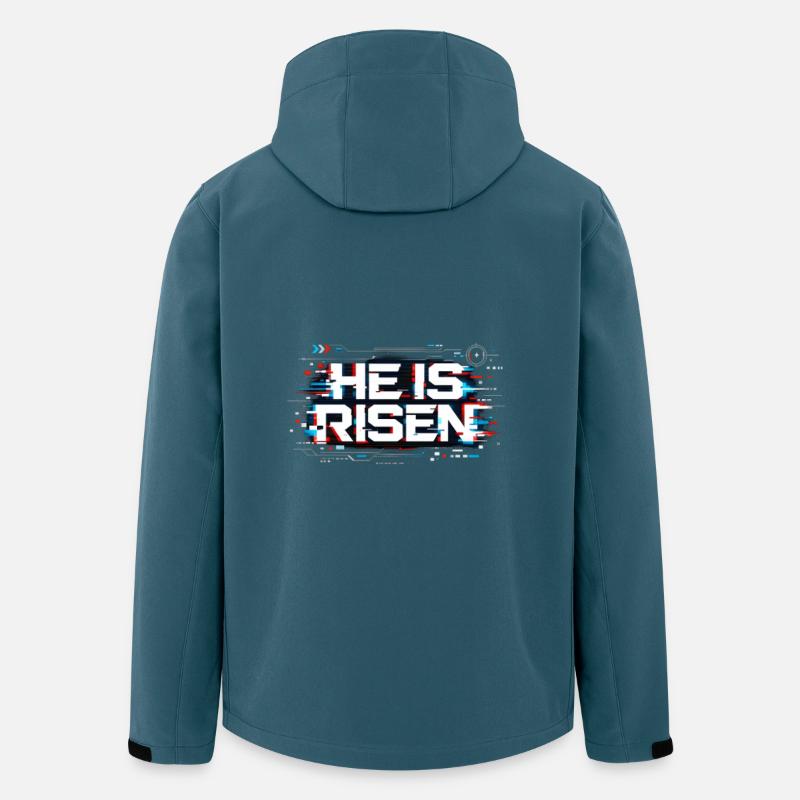 He is Risen - Recycelte Männer Softshell-Jacke von Stanley/Stella - Dunkles Petrol