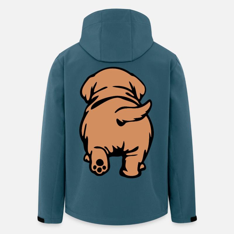 Hunde Rücken - Recycelte Männer Softshell-Jacke von Stanley/Stella - Dunkles Petrol