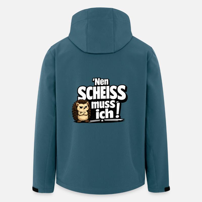 Nen Scheiss Muss Ich Igel - Recycelte Männer Softshell-Jacke von Stanley/Stella - Dunkles Petrol