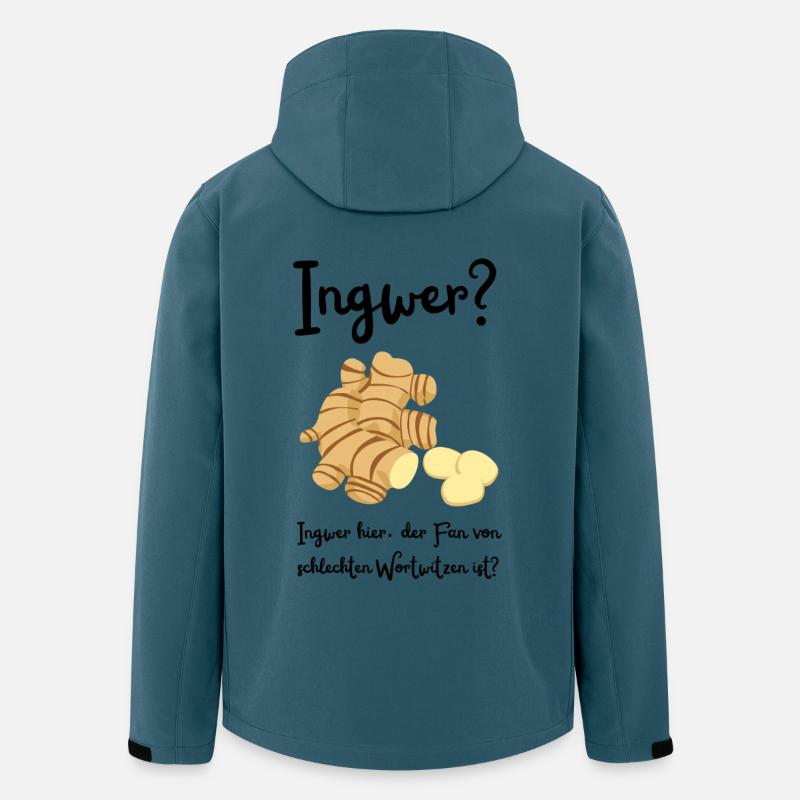 Ingwer - Wortwitz - Recycelte Männer Softshell-Jacke von Stanley/Stella - Dunkles Petrol