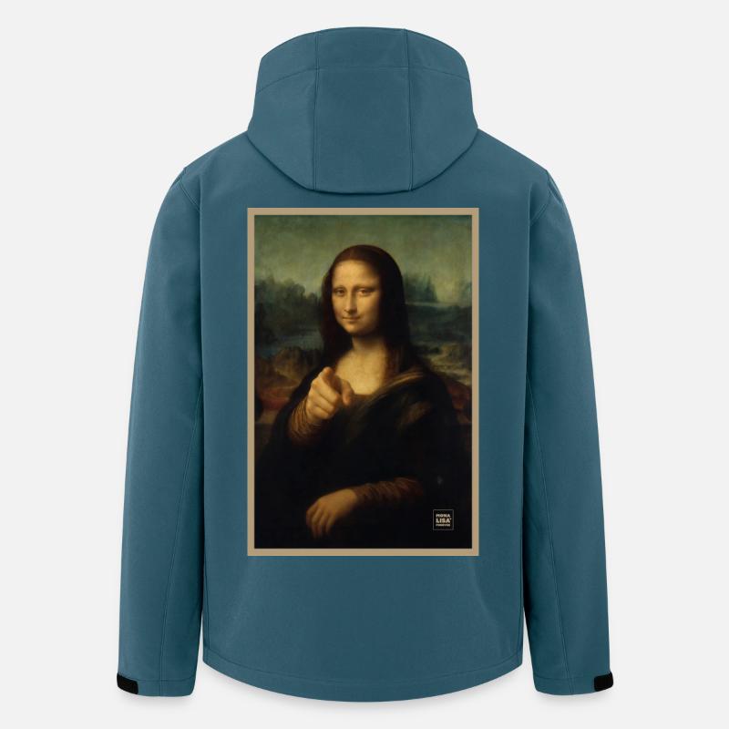 Mona Lisa hat dich gewählt - Recycelte Männer Softshell-Jacke von Stanley/Stella - Dunkles Petrol