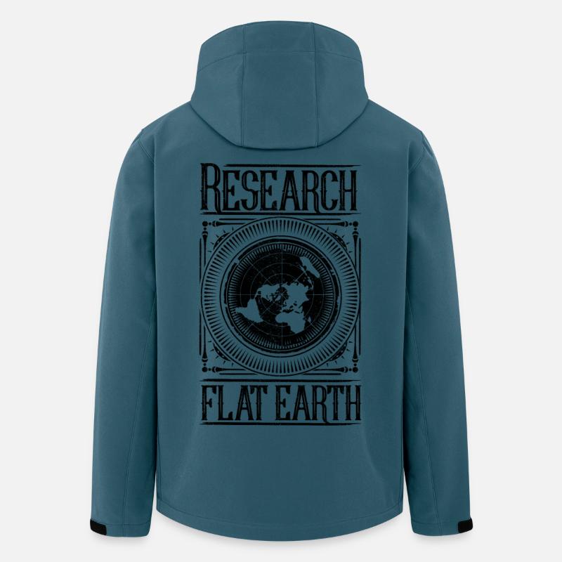 Flache Erde - Research Flat Earth - Recycelte Männer Softshell-Jacke von Stanley/Stella - Dunkles Petrol