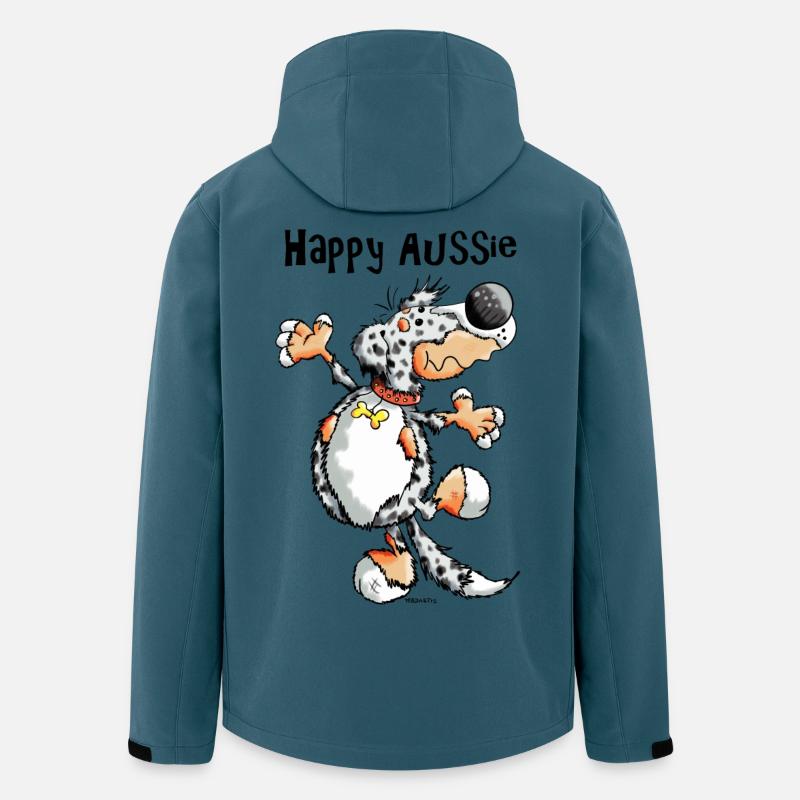 Arian der Australian Shepherd - Recycelte Männer Softshell-Jacke von Stanley/Stella - Dunkles Petrol