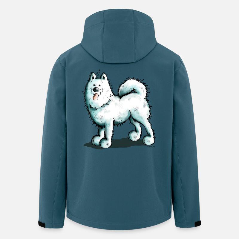 Sammy Samoyed - Samoyède - Veste softshell homme en polyester recyclé Stanley/Stella - bleu pétrole foncé