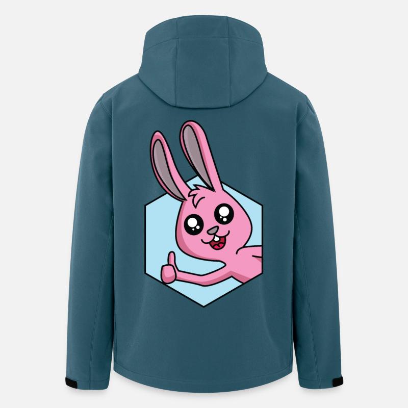 Hase Daumen Hoch - Recycelte Männer Softshell-Jacke von Stanley/Stella - Dunkles Petrol