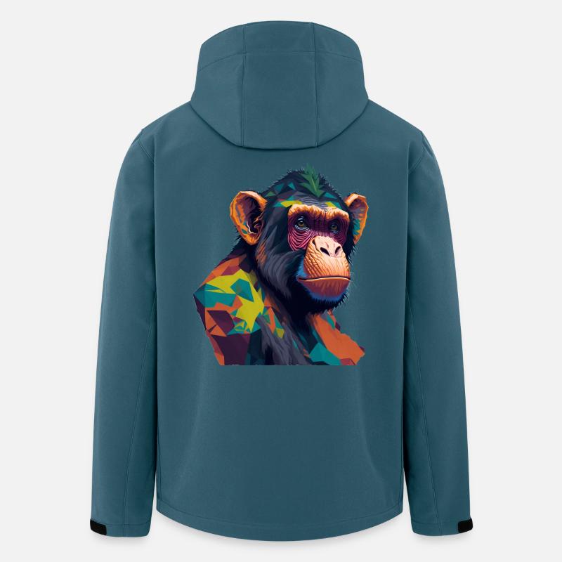 Schimpanse - Recycelte Männer Softshell-Jacke von Stanley/Stella - Dunkles Petrol