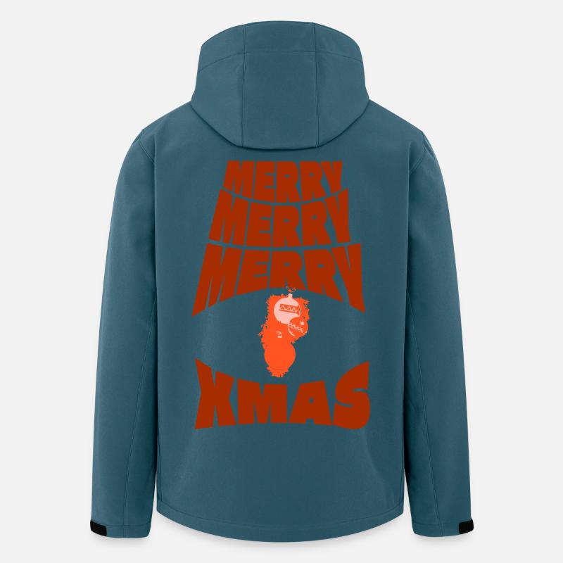 Weihnachtspullover: Merry³ Christmas - Recycelte Männer Softshell-Jacke von Stanley/Stella - Dunkles Petrol