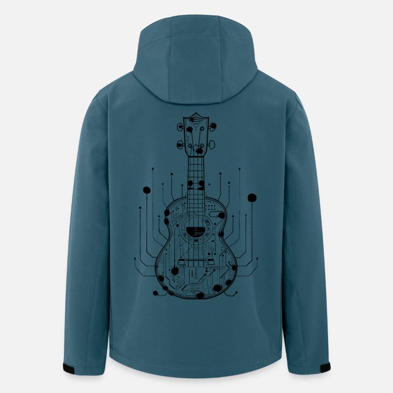 Ukulele - Recycelte Männer Softshell-Jacke von Stanley/Stella - Dunkles Petrol