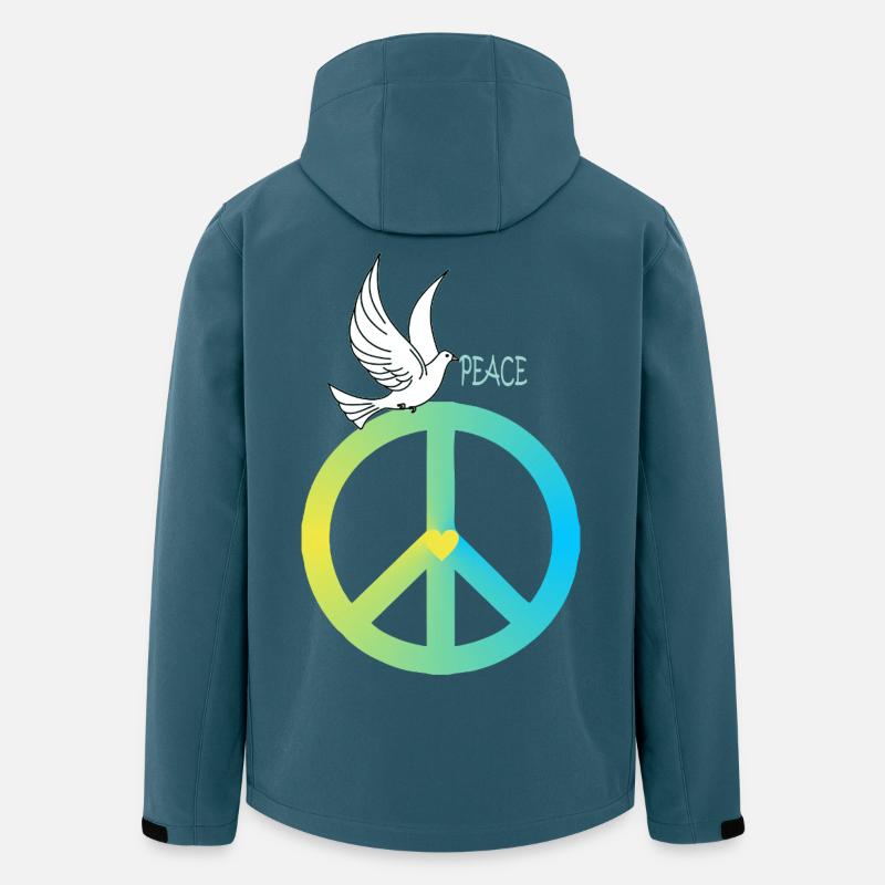 Peacezeichen Friedenstaube - Recycelte Männer Softshell-Jacke von Stanley/Stella - Dunkles Petrol