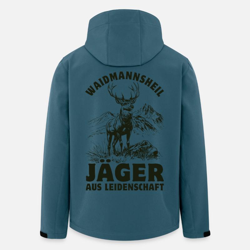 Waidmannsheil - Jäger aus Leidenschaft - Recycelte Männer Softshell-Jacke von Stanley/Stella - Dunkles Petrol