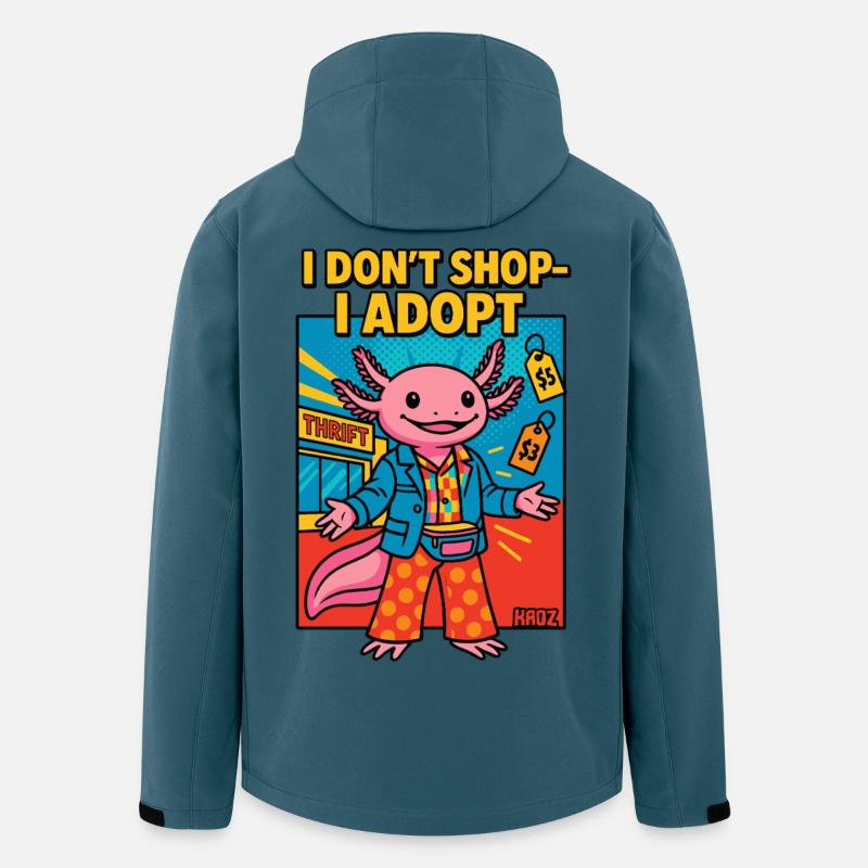 Axolotl shopping shopper hero - Recycelte Männer Softshell-Jacke von Stanley/Stella - Dunkles Petrol