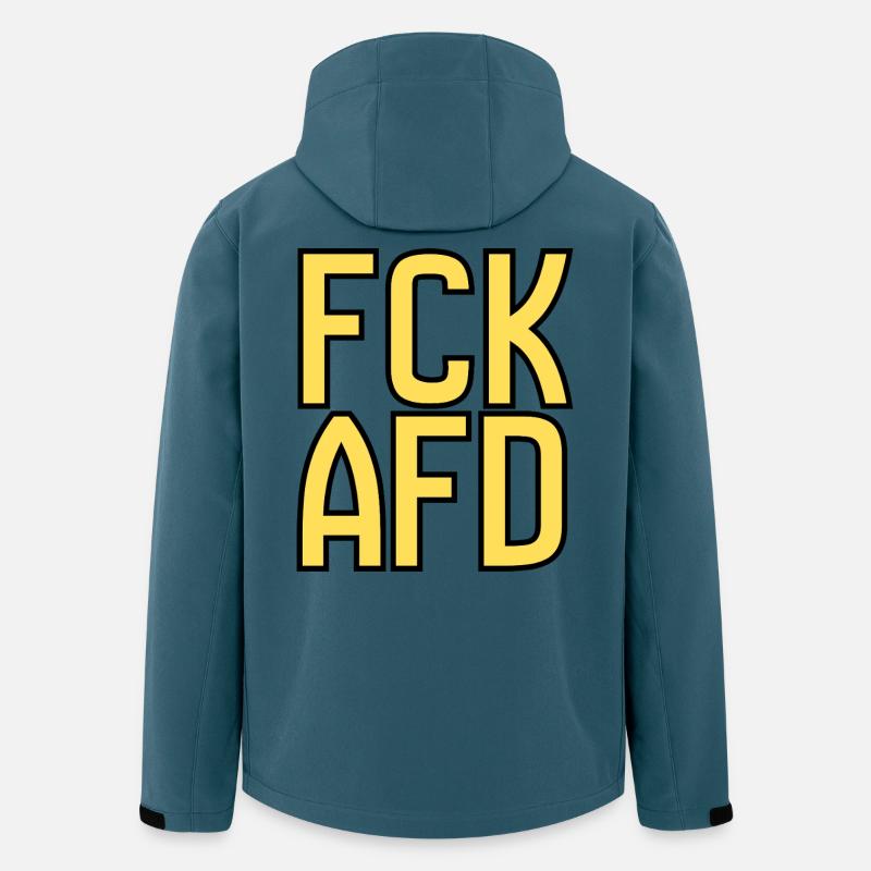 Gegenrechts Typo Protest - Recycelte Männer Softshell-Jacke von Stanley/Stella - Dunkles Petrol