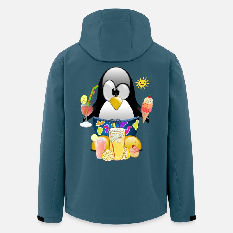 Pinguin, Eiscreme - Recycelte Männer Softshell-Jacke von Stanley/Stella - Dunkles Petrol