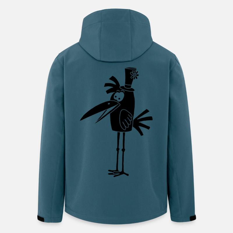 Schwarzer Vogel und sein Hut - Recycelte Männer Softshell-Jacke von Stanley/Stella - Dunkles Petrol