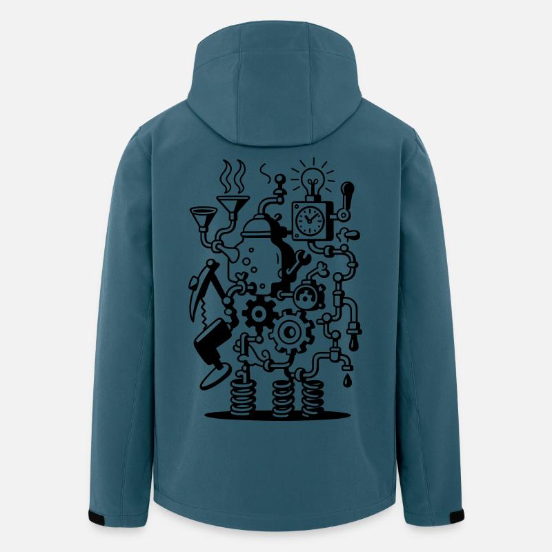 Crazy Machine - Recycelte Männer Softshell-Jacke von Stanley/Stella - Dunkles Petrol