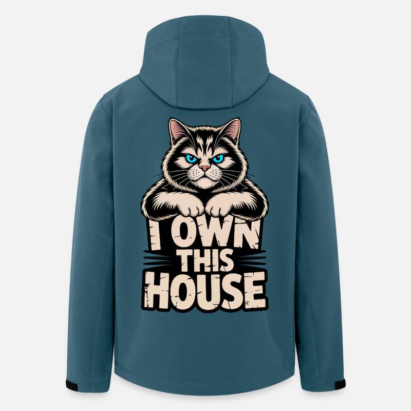 Ich besitze diese Hauskatze - Recycelte Männer Softshell-Jacke von Stanley/Stella - Dunkles Petrol
