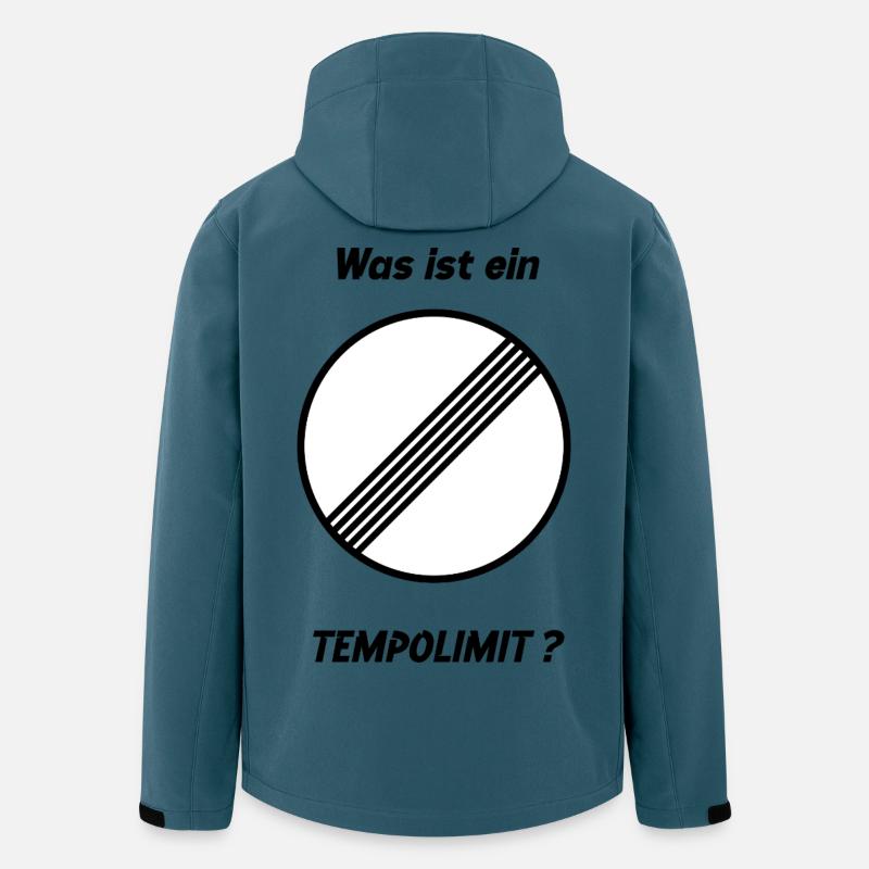 Qu’est-ce qu’une limite de vitesse ? - Veste softshell homme en polyester recyclé Stanley/Stella - bleu pétrole foncé