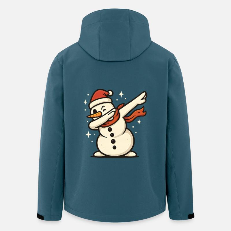 Dabbender Schneemann Dab Snowman - Recycelte Männer Softshell-Jacke von Stanley/Stella - Dunkles Petrol