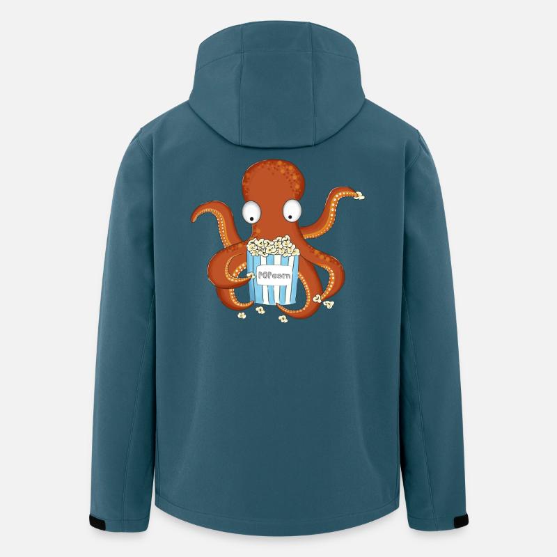 Popcorn Krake - Recycelte Männer Softshell-Jacke von Stanley/Stella - Dunkles Petrol