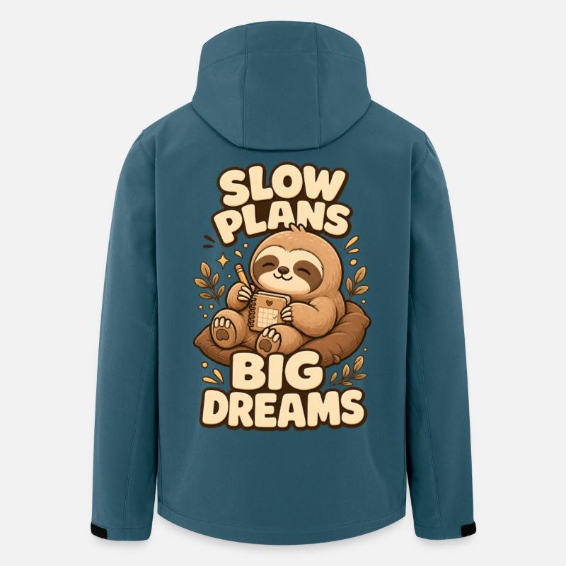 Slow Plans Big Dreams Sloth - Men’s Recycled Softshell Jacket by Stanley/Stella - stargazer