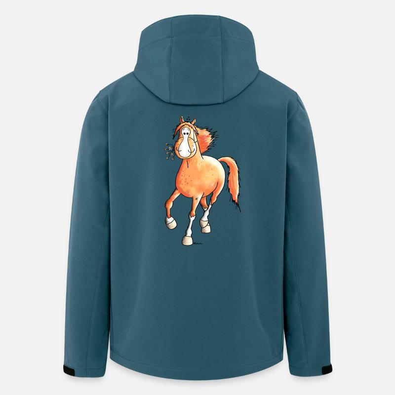 Niedliches Pferd - Pferde - Recycelte Männer Softshell-Jacke von Stanley/Stella - Dunkles Petrol