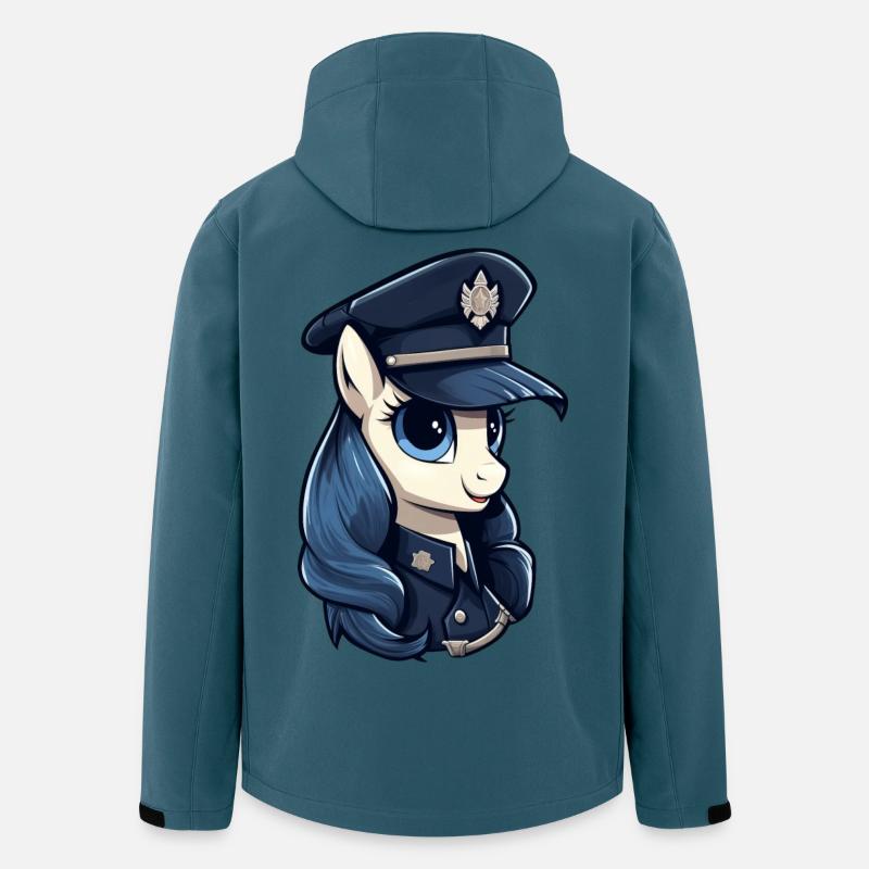 Pony Polizistin - Recycelte Männer Softshell-Jacke von Stanley/Stella - Dunkles Petrol