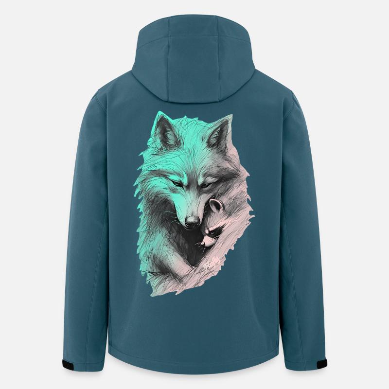 🐺 🦝 Shared Silence - Men’s Recycled Softshell Jacket by Stanley/Stella - stargazer