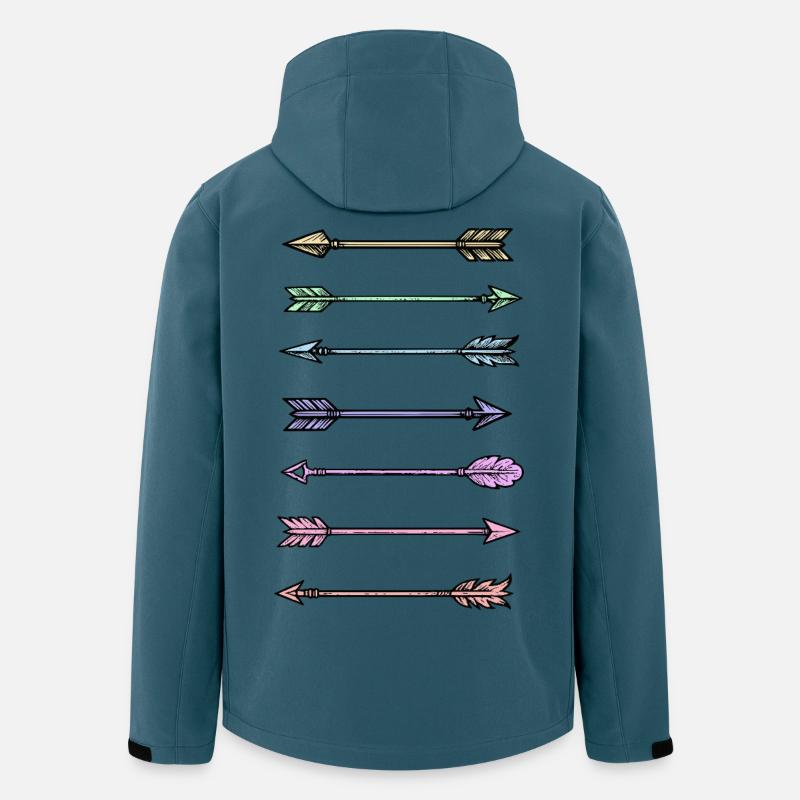 Bunte Pfeile Design - Recycelte Männer Softshell-Jacke von Stanley/Stella - Dunkles Petrol