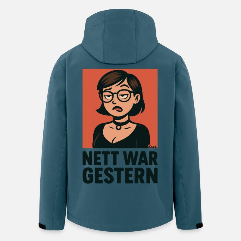 Nett War Gestern  - Recycelte Männer Softshell-Jacke von Stanley/Stella - Dunkles Petrol