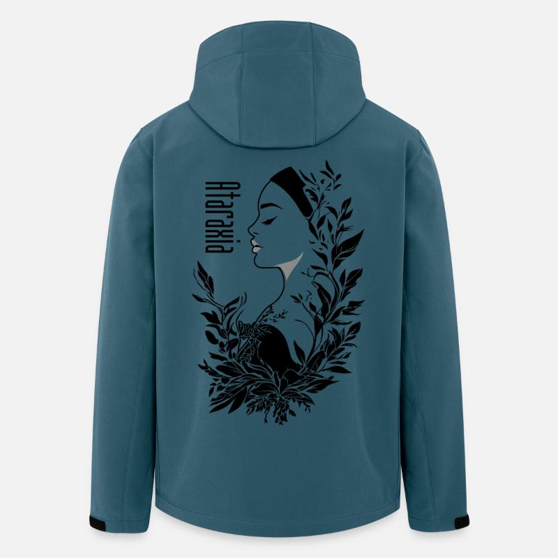 Ataraxia Schwarz - Recycelte Männer Softshell-Jacke von Stanley/Stella - Dunkles Petrol