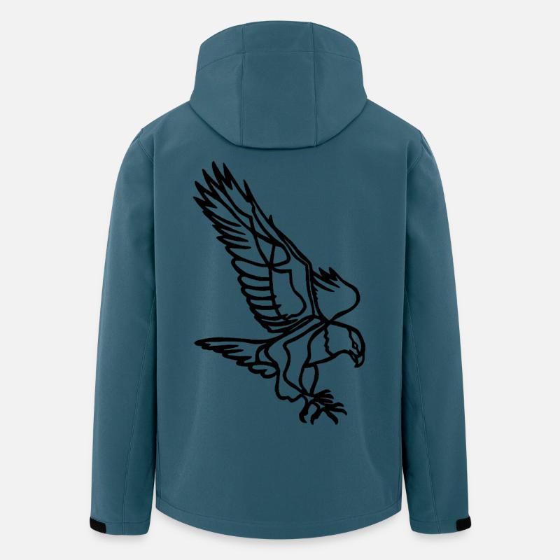 Black Eagle in Flight - Men’s Recycled Softshell Jacket by Stanley/Stella - stargazer