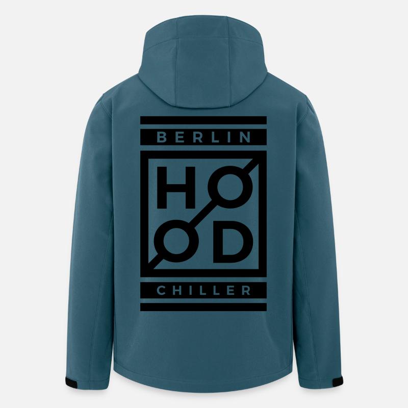 Modern Hood Chiller Berlin - Recycelte Männer Softshell-Jacke von Stanley/Stella - Dunkles Petrol