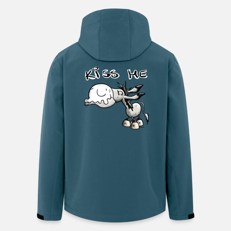 Es ist Kuss Esel Zeit - Recycelte Männer Softshell-Jacke von Stanley/Stella - Dunkles Petrol