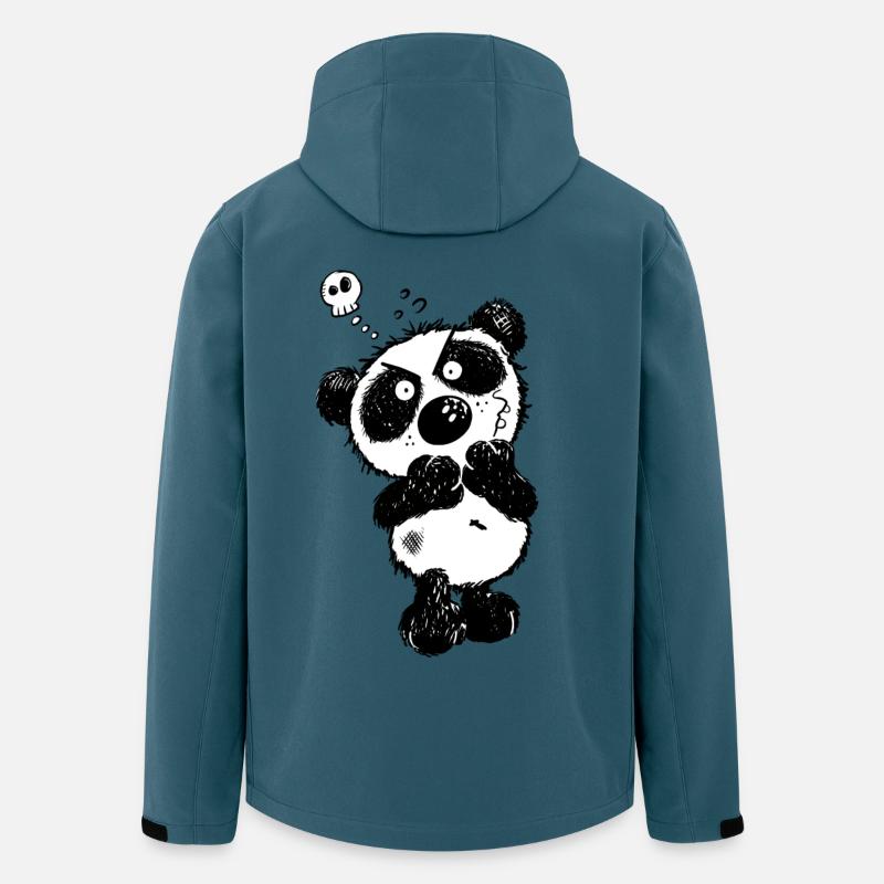 Grummeliger Panda - Recycelte Männer Softshell-Jacke von Stanley/Stella - Dunkles Petrol