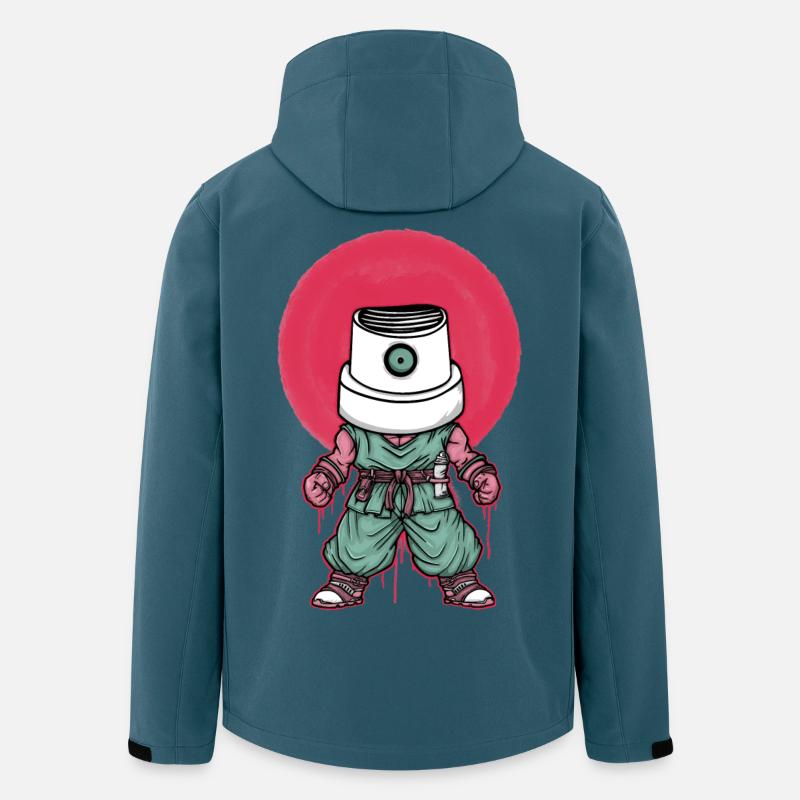 Goku Graffiti - Recycelte Männer Softshell-Jacke von Stanley/Stella - Dunkles Petrol