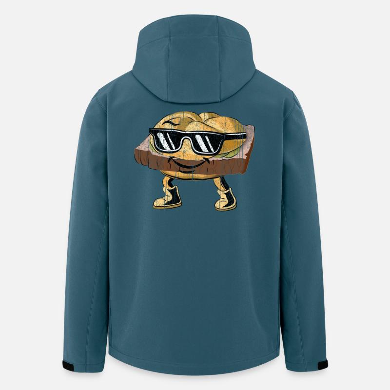 Leberkas Le.Ka.Se.Mi.Gu–charakter mit Sonnenbrille - Recycelte Männer Softshell-Jacke von Stanley/Stella - Dunkles Petrol