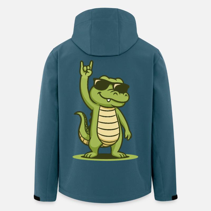 Rock’n’Roll Crocodile Bébé - Veste softshell homme en polyester recyclé Stanley/Stella - bleu pétrole foncé