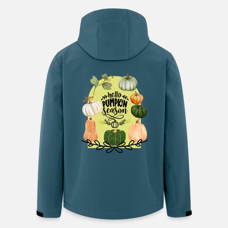 Bonjour la saison des citrouilles - Veste softshell homme en polyester recyclé Stanley/Stella - bleu pétrole foncé