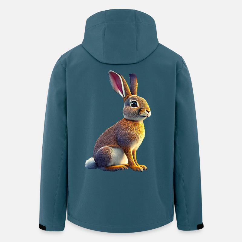 Hase-Feldhase - Recycelte Männer Softshell-Jacke von Stanley/Stella - Dunkles Petrol