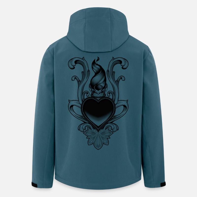 Das Herz der Königin V.2 - Recycelte Männer Softshell-Jacke von Stanley/Stella - Dunkles Petrol