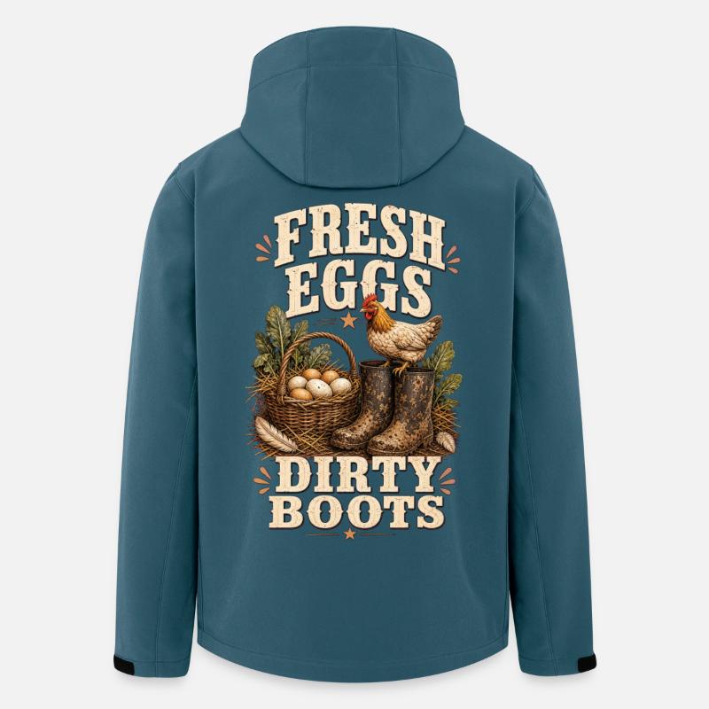 FRESH EGGS DIRTY BOOTS - Men’s Recycled Softshell Jacket by Stanley/Stella - stargazer