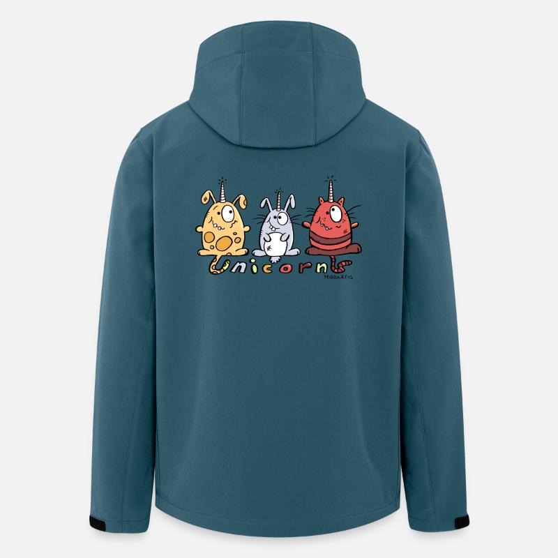 Einhorn Trio - Recycelte Männer Softshell-Jacke von Stanley/Stella - Dunkles Petrol