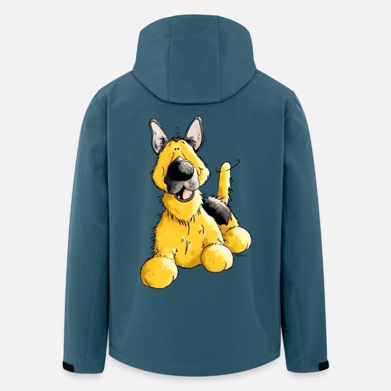 Berger Allemand Chien - Race - Chiens - Veste softshell homme en polyester recyclé Stanley/Stella - bleu pétrole foncé