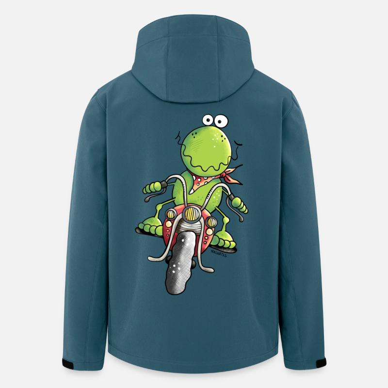 Biker Frosch - Recycelte Männer Softshell-Jacke von Stanley/Stella - Dunkles Petrol