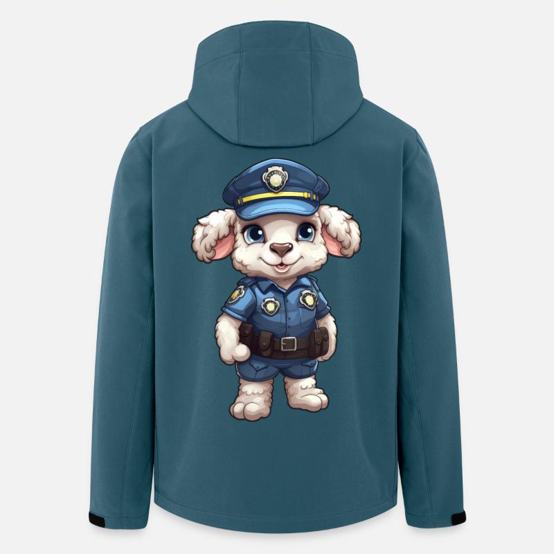 Polizei Schaf - Recycelte Männer Softshell-Jacke von Stanley/Stella - Dunkles Petrol